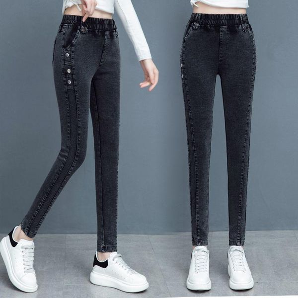 women's jeans women autumn 2021 elastic high waist denim pants female all-match fashion cowboy trousers ladies pencil c1575, Blue
women's jeans women autumn 2021 elastic high waist denim pants female all-match fashion cowboy trousers ladies pencil c1575, Blue
