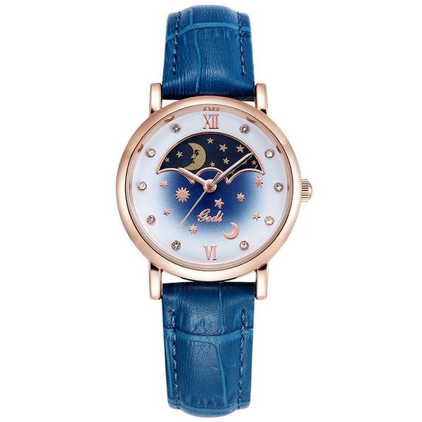 women watch moon face fashion ladies quartz clock luxury leather casual waterproof wristwatches, Slivery;brown
women watch moon face fashion ladies quartz clock luxury leather casual waterproof wristwatches, Slivery;brown