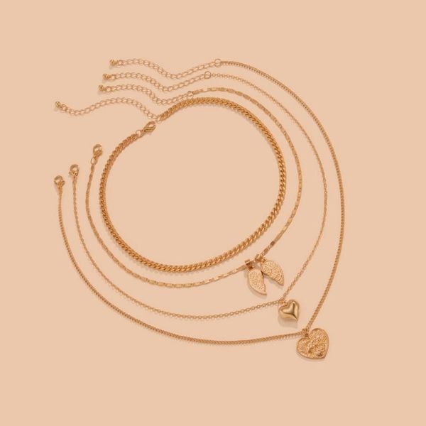 pendant necklaces purui layered chain with heart necklace for women fashion thick choker set on the neck jewelry 2021 gifts, Silver
pendant necklaces purui layered chain with heart necklace for women fashion thick choker set on the neck jewelry 2021 gifts, Silver