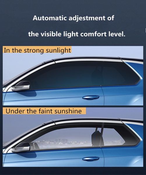 smart pochromic film car windows auto tint adjustment vlt69%-25% glass sticker heat resistent explosion proof foils sunshade
smart pochromic film car windows auto tint adjustment vlt69%-25% glass sticker heat resistent explosion proof foils sunshade