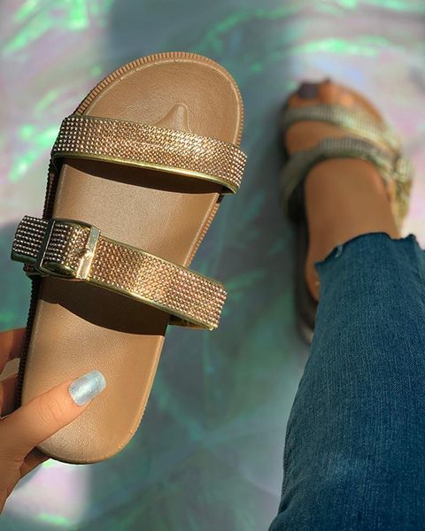 wedge heel women crystal slippers platform shiny trend design celebrities outdoor slides beach sandals fashion shoes ladies, Black
wedge heel women crystal slippers platform shiny trend design celebrities outdoor slides beach sandals fashion shoes ladies, Black