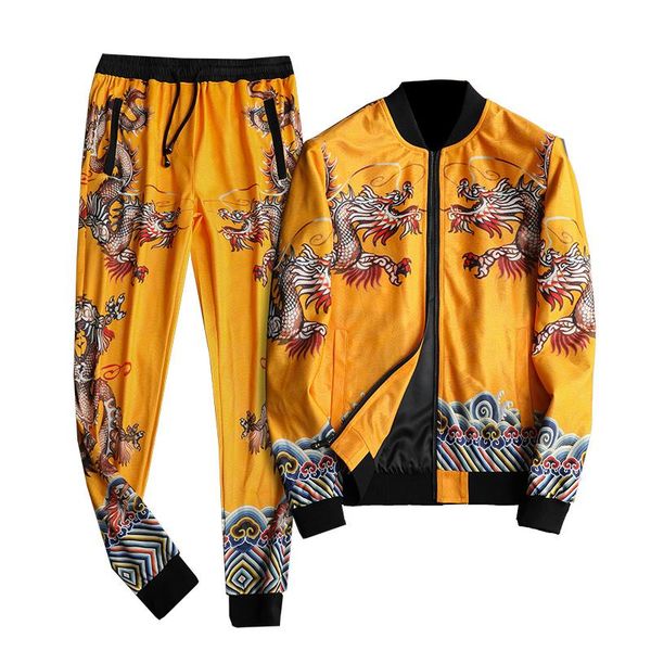 men's tracksuits luxury gold dragon fall tracksuit men conjunto deportivo hombre ensemble homme designer fancy fashion menswear (jacket, Gray
men's tracksuits luxury gold dragon fall tracksuit men conjunto deportivo hombre ensemble homme designer fancy fashion menswear (jacket, Gray