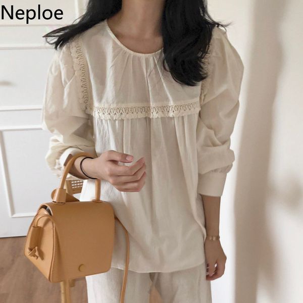 neploe korean chic blouse women lace patchwork shirt female o-neck lantern sleeve blouses blusas mujer de moda 4f991 210422, White
neploe korean chic blouse women lace patchwork shirt female o-neck lantern sleeve blouses blusas mujer de moda 4f991 210422, White