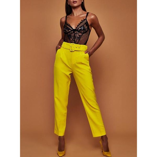 women's pants & capris ol high waist harem with belt women summer casual elegant office ladies workwear female 2021 trousers, Black;white
women's pants & capris ol high waist harem with belt women summer casual elegant office ladies workwear female 2021 trousers, Black;white