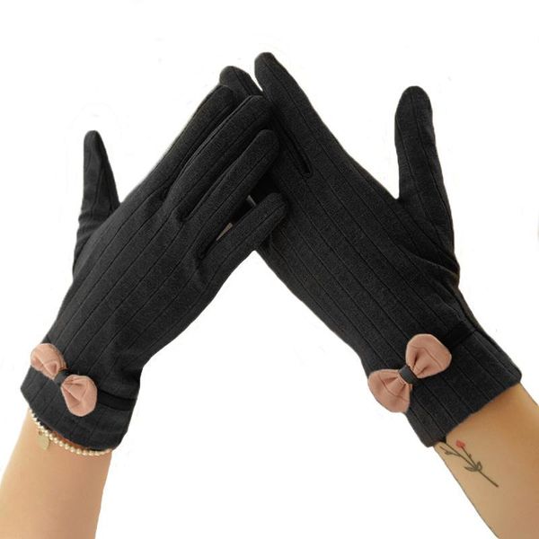 sports gloves female autumn winter women thin section keep warm touch screen single layer stripe bow windproof cycling drive mitten n29, Black
sports gloves female autumn winter women thin section keep warm touch screen single layer stripe bow windproof cycling drive mitten n29, Black