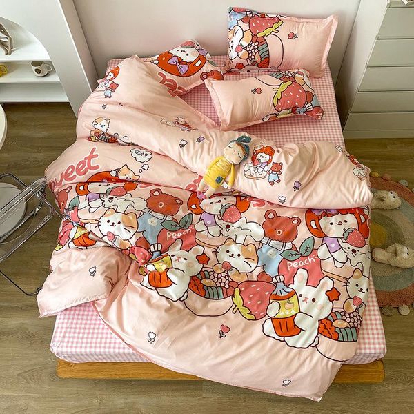 bedding sets duvet cover set 3/4 pieces small animals pattern pink bedclothes include bedsheet pillowcase comforter girlish oceania
bedding sets duvet cover set 3/4 pieces small animals pattern pink bedclothes include bedsheet pillowcase comforter girlish oceania