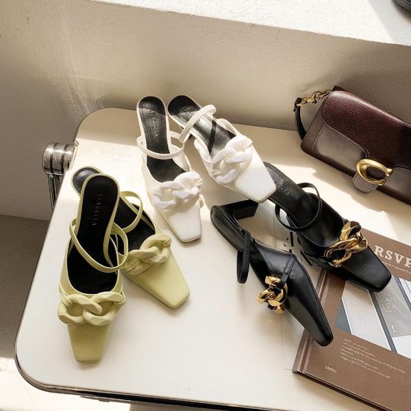 sandals weibate 2021 women slipper brand gold chain slides ladies square toe slip on mules shoes high heel outdoor dress sandal, Black
sandals weibate 2021 women slipper brand gold chain slides ladies square toe slip on mules shoes high heel outdoor dress sandal, Black