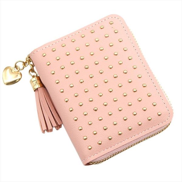 tassel wallet women small cute leather rivet wallets zipper purses portefeuille female clutch cartera mujer, Red;black
tassel wallet women small cute leather rivet wallets zipper purses portefeuille female clutch cartera mujer, Red;black