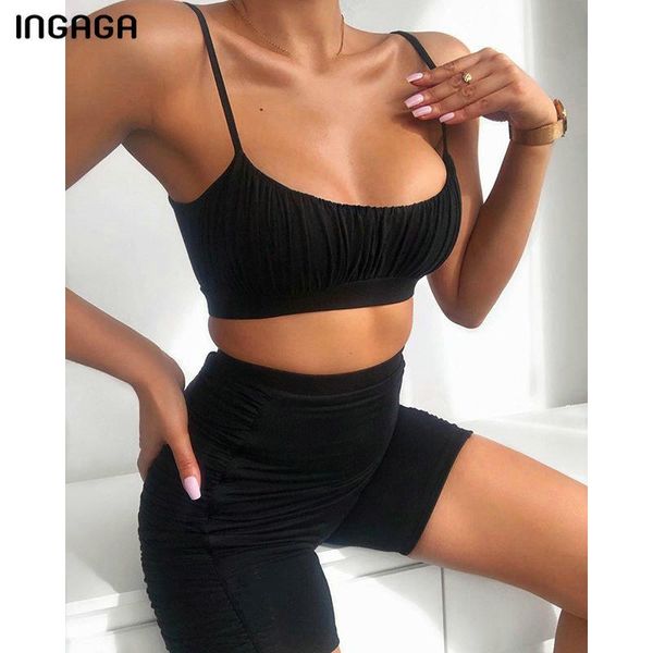 women's swimwear ingaga black bikinis ruched swimsuits push up women 2021 shorts biquini strap bathing suits beachwear summer, White;black
women's swimwear ingaga black bikinis ruched swimsuits push up women 2021 shorts biquini strap bathing suits beachwear summer, White;black
