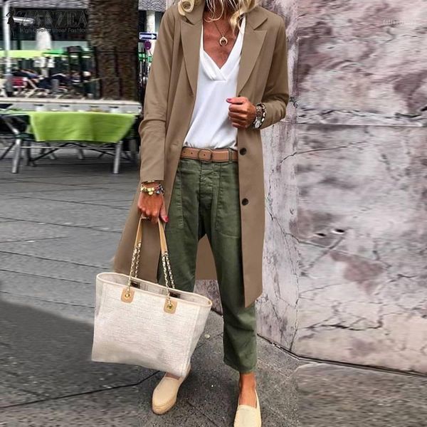 stylish women lapel neck long sleeve jackets autumn casual office work coats female solid windbreaker thin outwear women's, Black;brown
stylish women lapel neck long sleeve jackets autumn casual office work coats female solid windbreaker thin outwear women's, Black;brown