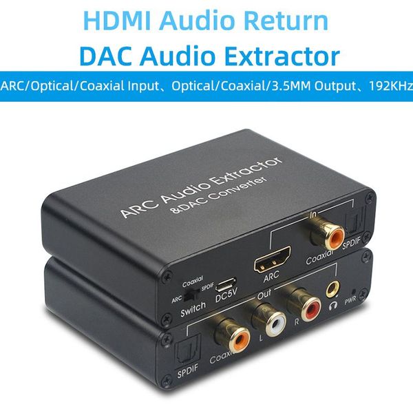audio cables & connectors 192khz arc adapter extractor digital to analog converter dac spdif coaxial rca 3.5mm jack output
audio cables & connectors 192khz arc adapter extractor digital to analog converter dac spdif coaxial rca 3.5mm jack output