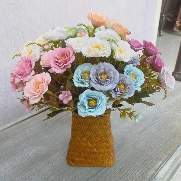 decorative flowers & wreaths 1pc european artificial flower 6 heads fake rose christmas wedding party home 5 colours
decorative flowers & wreaths 1pc european artificial flower 6 heads fake rose christmas wedding party home 5 colours