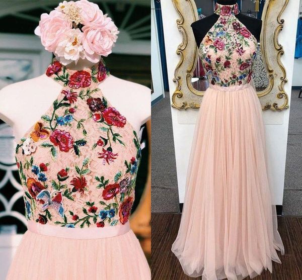 romantic blush pink 2022 prom bridesmaid dresses colorful flowers embroidery high neck long ruched beaded pageant gowns cocktail party eveni, Black
romantic blush pink 2022 prom bridesmaid dresses colorful flowers embroidery high neck long ruched beaded pageant gowns cocktail party eveni, Black
