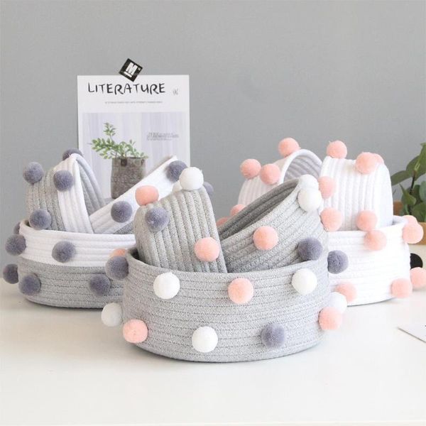 storage baskets 1pcs cotton rope woven hairball decorative desksundries toys box cosmetic containers room organizer
storage baskets 1pcs cotton rope woven hairball decorative desksundries toys box cosmetic containers room organizer