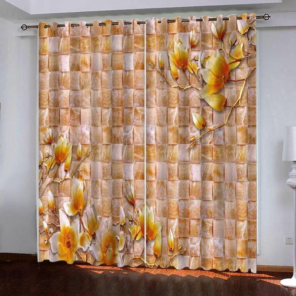 curtain & drapes custom curtains yellow marble effect magnolia flower luxury blackout 3d window for living room
curtain & drapes custom curtains yellow marble effect magnolia flower luxury blackout 3d window for living room