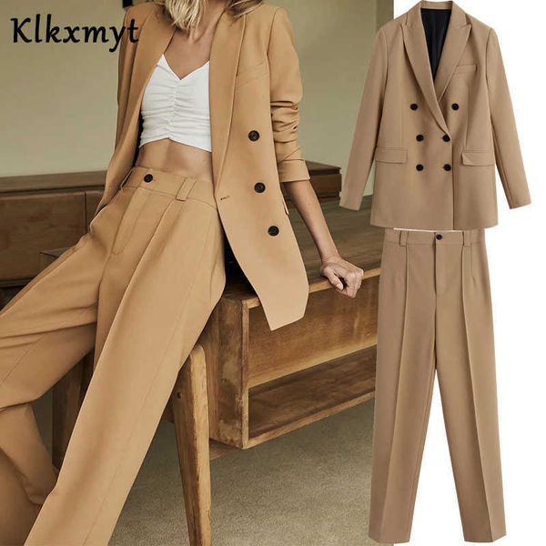 klkxmyt za vintage 2 piece set women blazer suit double-breasted long sleeve jacket female office pants suits outwear sets 210527, White;black
klkxmyt za vintage 2 piece set women blazer suit double-breasted long sleeve jacket female office pants suits outwear sets 210527, White;black