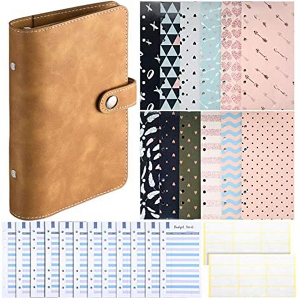 gift wrap a6 pu leather notebook binder 6 ring sets,12 budget envelope systems,12 expense and 24 bill plan labels
gift wrap a6 pu leather notebook binder 6 ring sets,12 budget envelope systems,12 expense and 24 bill plan labels
