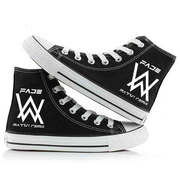 famous dj blue luminous couple high canvas shoes korean men's cloth women's, Black;white
famous dj blue luminous couple high canvas shoes korean men's cloth women's, Black;white