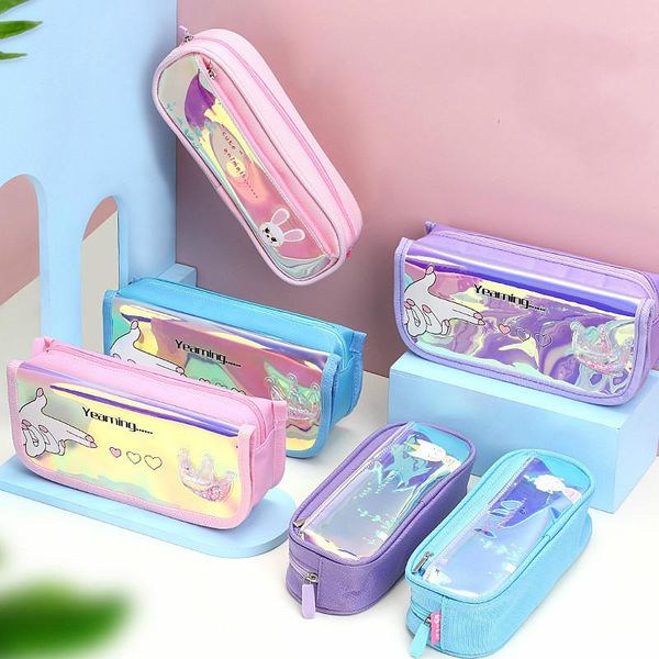 pencil bags 1pc cute laser pu case for girls kawaii cartoons stationary large capacity pen holder cosmetics brushes storage bag gift
pencil bags 1pc cute laser pu case for girls kawaii cartoons stationary large capacity pen holder cosmetics brushes storage bag gift