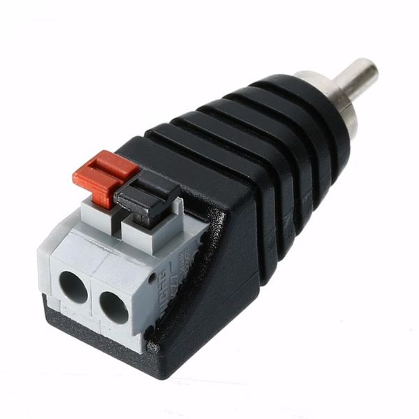 audio cables & connectors 1pc speaker wire cable to male rca adapter jack press plug connector
audio cables & connectors 1pc speaker wire cable to male rca adapter jack press plug connector