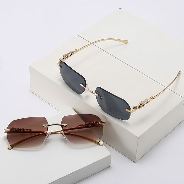 cheetah sunglasses classic series luxury brand designer popular men women square rimless metal temples sunglasses glasses, White;black
cheetah sunglasses classic series luxury brand designer popular men women square rimless metal temples sunglasses glasses, White;black