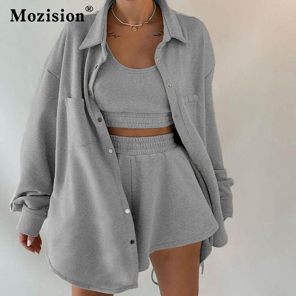 women's tracksuits mozision y2k women set solid basic suits single breasted coat and sleeveless tank harajuku loose shorts trendy sweat, Gray
women's tracksuits mozision y2k women set solid basic suits single breasted coat and sleeveless tank harajuku loose shorts trendy sweat, Gray
