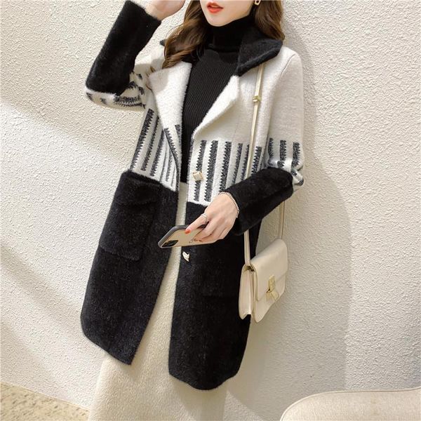 two piece dress autumn winter women jacket waterproof mink medium long loose knit sweater outwear elegant female plush coats trend mmpq, White
two piece dress autumn winter women jacket waterproof mink medium long loose knit sweater outwear elegant female plush coats trend mmpq, White