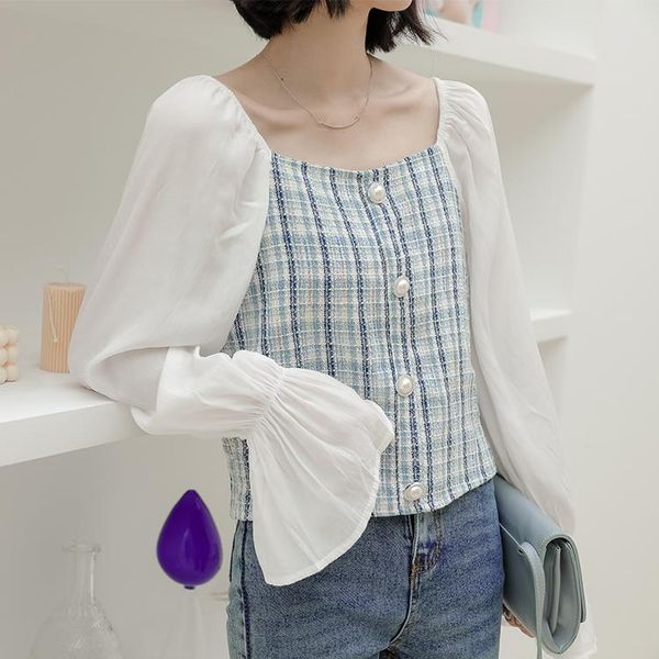 vintage full sleeve shirt womens spring square collar women shirts 8786 women's blouses &, White
vintage full sleeve shirt womens spring square collar women shirts 8786 women's blouses &, White