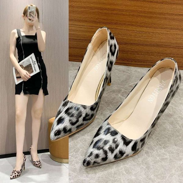 high heeled fashion single sho women's autumn leopard print shallow mouth large 41-43 work, Black
high heeled fashion single sho women's autumn leopard print shallow mouth large 41-43 work, Black
