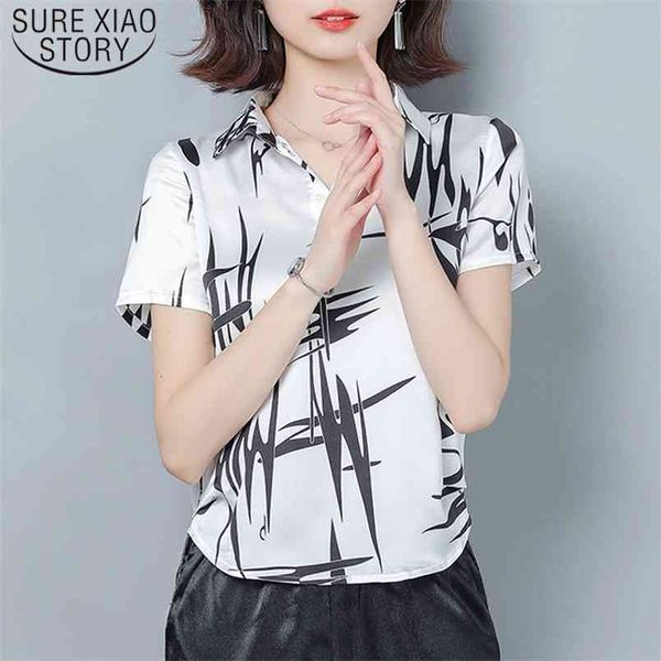 fashion print shirt plus size women clothes summer short sleeve office lady satin blouse blusas 9230 50 210506, White
fashion print shirt plus size women clothes summer short sleeve office lady satin blouse blusas 9230 50 210506, White