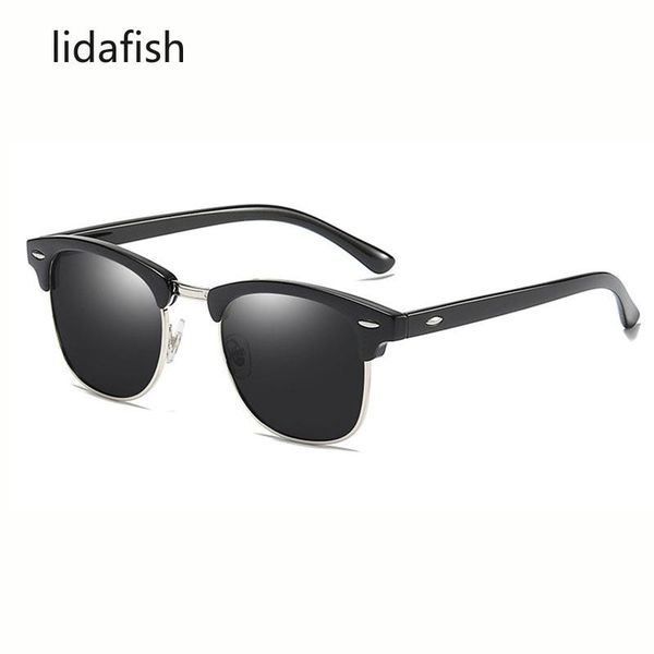 sunglasses 2021 polarized men women retro round sun glasses semi-rimless frame fishing travel eyewear, White;black
sunglasses 2021 polarized men women retro round sun glasses semi-rimless frame fishing travel eyewear, White;black