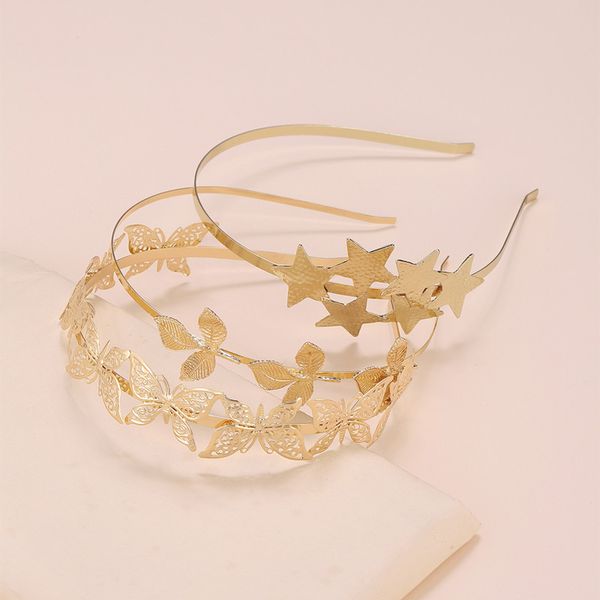 star hair band metal butterfly headband personality elegant headband small fresh leaf hair accessories, Silver
star hair band metal butterfly headband personality elegant headband small fresh leaf hair accessories, Silver