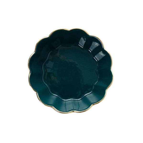 bowls salad bowl with lace household ceramic fruit for home restaurant (green) 
bowls salad bowl with lace household ceramic fruit for home restaurant (green)