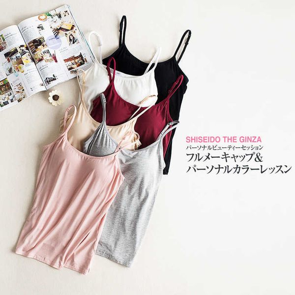 tanks 2021 autumn padded bra tank women modal spaghetti solid cami vest female camisole with built in fitness clothing, White
tanks 2021 autumn padded bra tank women modal spaghetti solid cami vest female camisole with built in fitness clothing, White