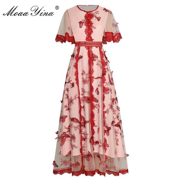 fashion runway dress summer women's dress flare sleeve lace patchwork butterfly embroidery mesh dresses 210524, Black;gray
fashion runway dress summer women's dress flare sleeve lace patchwork butterfly embroidery mesh dresses 210524, Black;gray