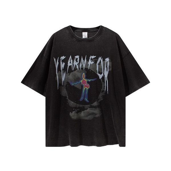 men's t-shirts summer style distressed infrared body temperature printing short-sleeved european and american ins tide, White;black
men's t-shirts summer style distressed infrared body temperature printing short-sleeved european and american ins tide, White;black