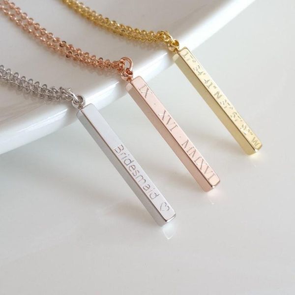 party favor customize name vertical bar necklaces personalized christmas gift friend necklace for women engraved pendant
party favor customize name vertical bar necklaces personalized christmas gift friend necklace for women engraved pendant