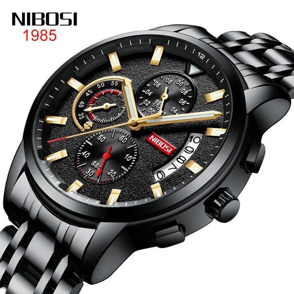 wristwatches nibosi business quartz brand watch men chronograph watches black steel band military clock waterproof mens wristwatch relogio, Slivery;brown
wristwatches nibosi business quartz brand watch men chronograph watches black steel band military clock waterproof mens wristwatch relogio, Slivery;brown