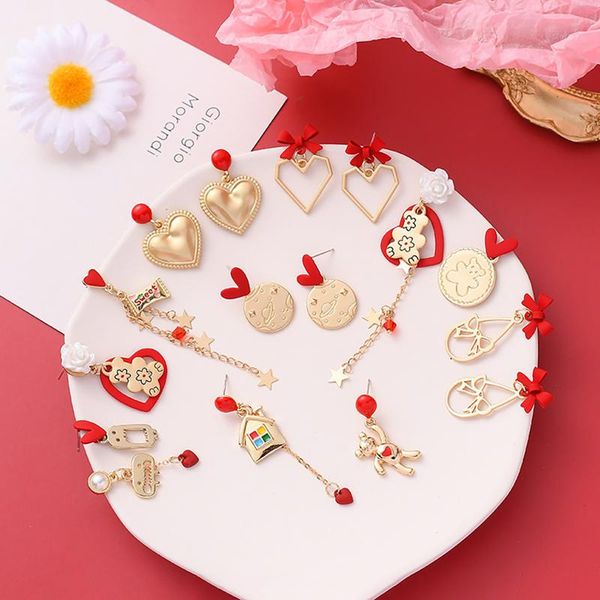 korean style bow long love tassel women's stud earrings bear asymmetrical fashion jewelry accessories, Golden;silver
korean style bow long love tassel women's stud earrings bear asymmetrical fashion jewelry accessories, Golden;silver
