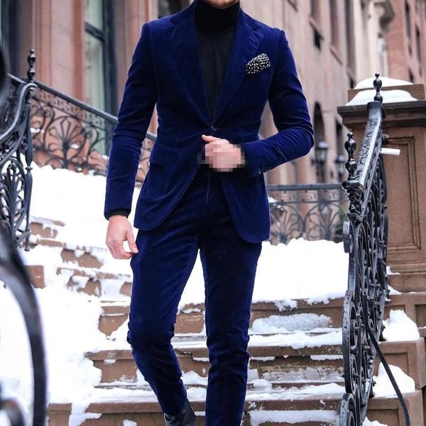men's suits & blazers 2021 style dark blue one button velveteen mens prom notched lapel celebrity wedding tuxedos for men two piece, White;black
men's suits & blazers 2021 style dark blue one button velveteen mens prom notched lapel celebrity wedding tuxedos for men two piece, White;black