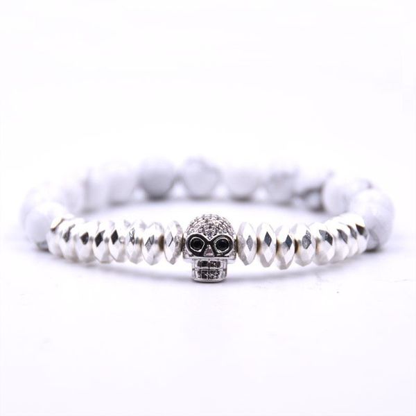 fashion 5 color 8mm stone bracelet pave cz silver skull bracelets for men&women creative jewelry charm gift beaded, strands, Black
fashion 5 color 8mm stone bracelet pave cz silver skull bracelets for men&women creative jewelry charm gift beaded, strands, Black