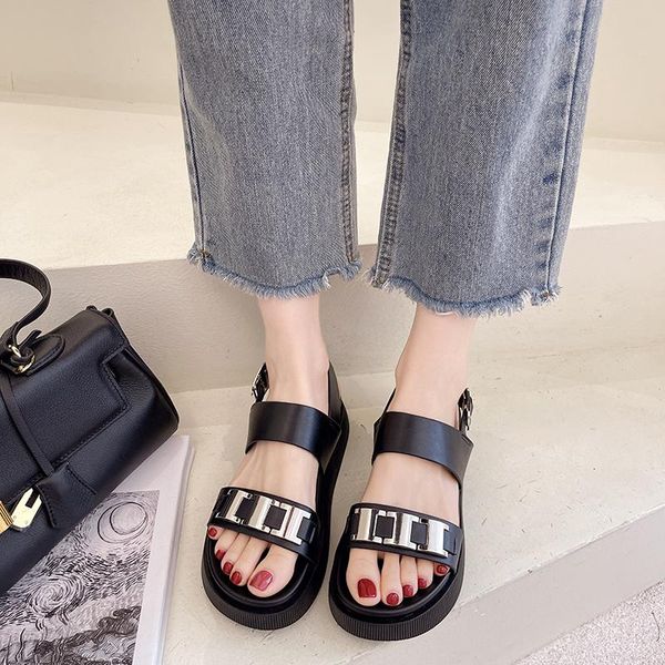 sandals platform women metal decoration thick sole shoes summer fashion open toe zapatos mujer, Black
sandals platform women metal decoration thick sole shoes summer fashion open toe zapatos mujer, Black