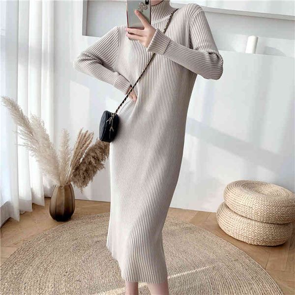 dresses solid knitted women autumn winter turtleneck long sleeve sweater lady elegant warm casual vestidos 75qy 4j57, Black;gray
dresses solid knitted women autumn winter turtleneck long sleeve sweater lady elegant warm casual vestidos 75qy 4j57, Black;gray