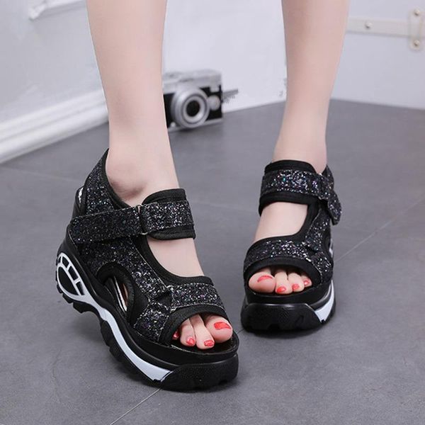 dress shoes zzpohe summer comfortable women's sandals increased high-heeled sponge cake thick-soled wedge, Black
dress shoes zzpohe summer comfortable women's sandals increased high-heeled sponge cake thick-soled wedge, Black