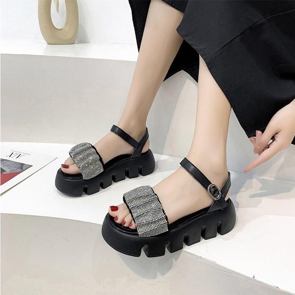 dress shoes 2021 women sandals platform fashion rhinestone upper decoration summer casual elastic band comfortable breathable ladies shoe, Black
dress shoes 2021 women sandals platform fashion rhinestone upper decoration summer casual elastic band comfortable breathable ladies shoe, Black
