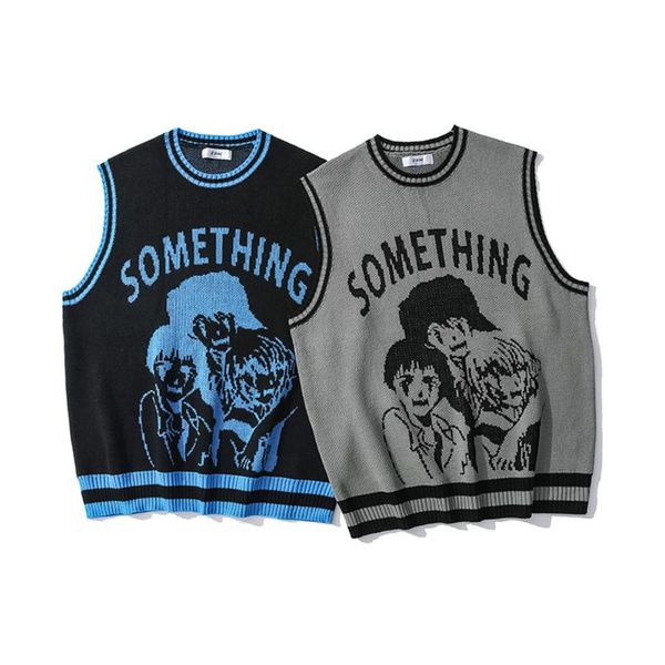 men's vests college knitted vest sweaters men women street hip hop casual band cartoons anime pattern o-neck sleeveless, Black;white
men's vests college knitted vest sweaters men women street hip hop casual band cartoons anime pattern o-neck sleeveless, Black;white