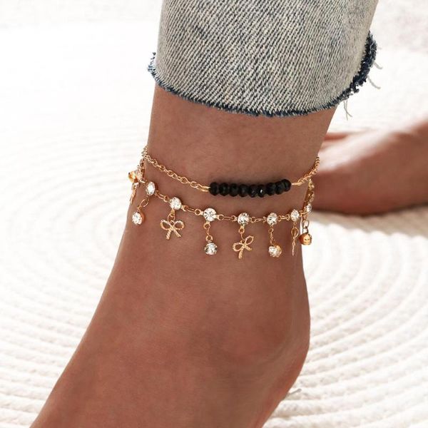 anklets jewelry fashion bow inlaid zircon pendant alloy beach anklet bracelet female simple black beads leg chain girl holiday gift, Red;blue
anklets jewelry fashion bow inlaid zircon pendant alloy beach anklet bracelet female simple black beads leg chain girl holiday gift, Red;blue