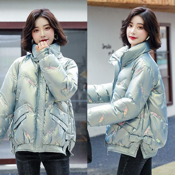 women's down & parkas 2021's shiny, down-dusted, short, cotton-padded, korean-style loose cotton-padded jacket, extra-thick bread, Black
women's down & parkas 2021's shiny, down-dusted, short, cotton-padded, korean-style loose cotton-padded jacket, extra-thick bread, Black
