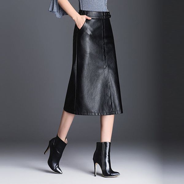 pocket leather mid-length autumn and winter skirt plutonium large size simple female casual clothing thin black skirts f2914 cla9
pocket leather mid-length autumn and winter skirt plutonium large size simple female casual clothing thin black skirts f2914 cla9