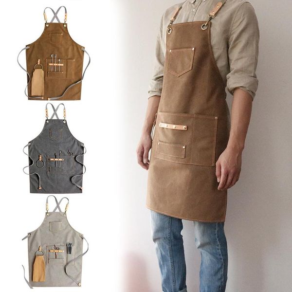 aprons adjustable cross back cotton canvas apron for men women work kitchen tools utensilios de cocina drop-v12
aprons adjustable cross back cotton canvas apron for men women work kitchen tools utensilios de cocina drop-v12